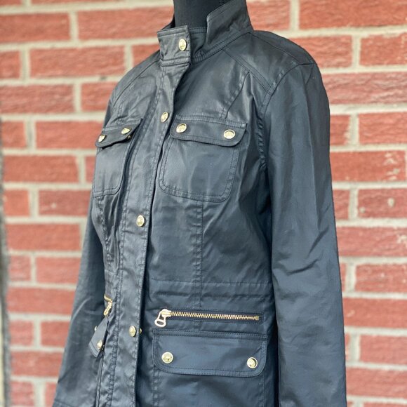 Tommy Hilfiger Dark Olive Utility Jacket w/ Gold Hardware | Women’s Small - Picture 3 of 14